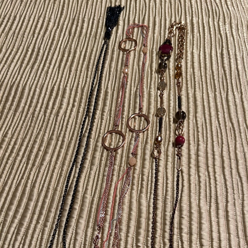 Lot of 3 necklaces from The Limited, like new, long